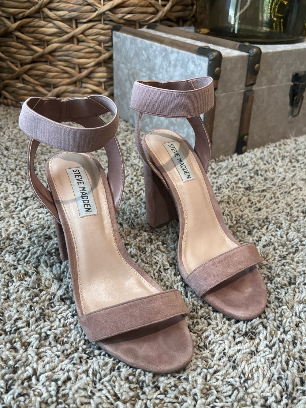 Steve Madden Women's Ankle-Strap Block Heel Sandals